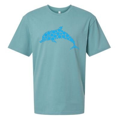 Happy Dot Day Cute Dot Dolphin For Man Woman Sueded Cloud Jersey T-Shirt