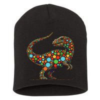 Happy Dot Day Colorful Polka Dot Dinosaur Short Acrylic Beanie