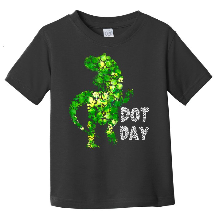 Happy Dot Day Cute Dinosaur T Rex Gift Toddler T-Shirt