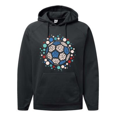 Happy Dot Day Soccer Ball Lover Polka Dot Performance Fleece Hoodie