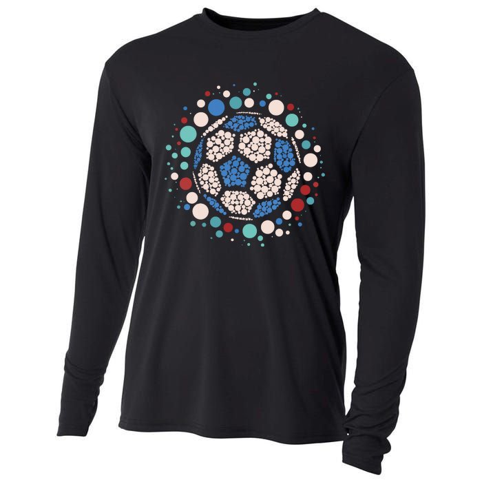 Happy Dot Day Soccer Ball Lover Polka Dot Cooling Performance Long Sleeve Crew