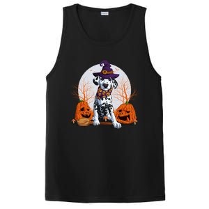 Halloween Dalmatian Dog Lovers Halloween Scary Pumpkin Moon Gift PosiCharge Competitor Tank