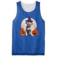 Halloween Dalmatian Dog Lovers Halloween Scary Pumpkin Moon Gift Mesh Reversible Basketball Jersey Tank