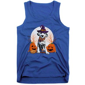 Halloween Dalmatian Dog Lovers Halloween Scary Pumpkin Moon Gift Tank Top