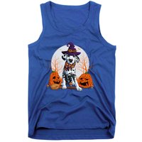 Halloween Dalmatian Dog Lovers Halloween Scary Pumpkin Moon Gift Tank Top