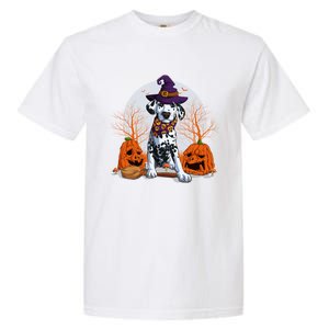 Halloween Dalmatian Dog Lovers Halloween Scary Pumpkin Moon Gift Garment-Dyed Heavyweight T-Shirt