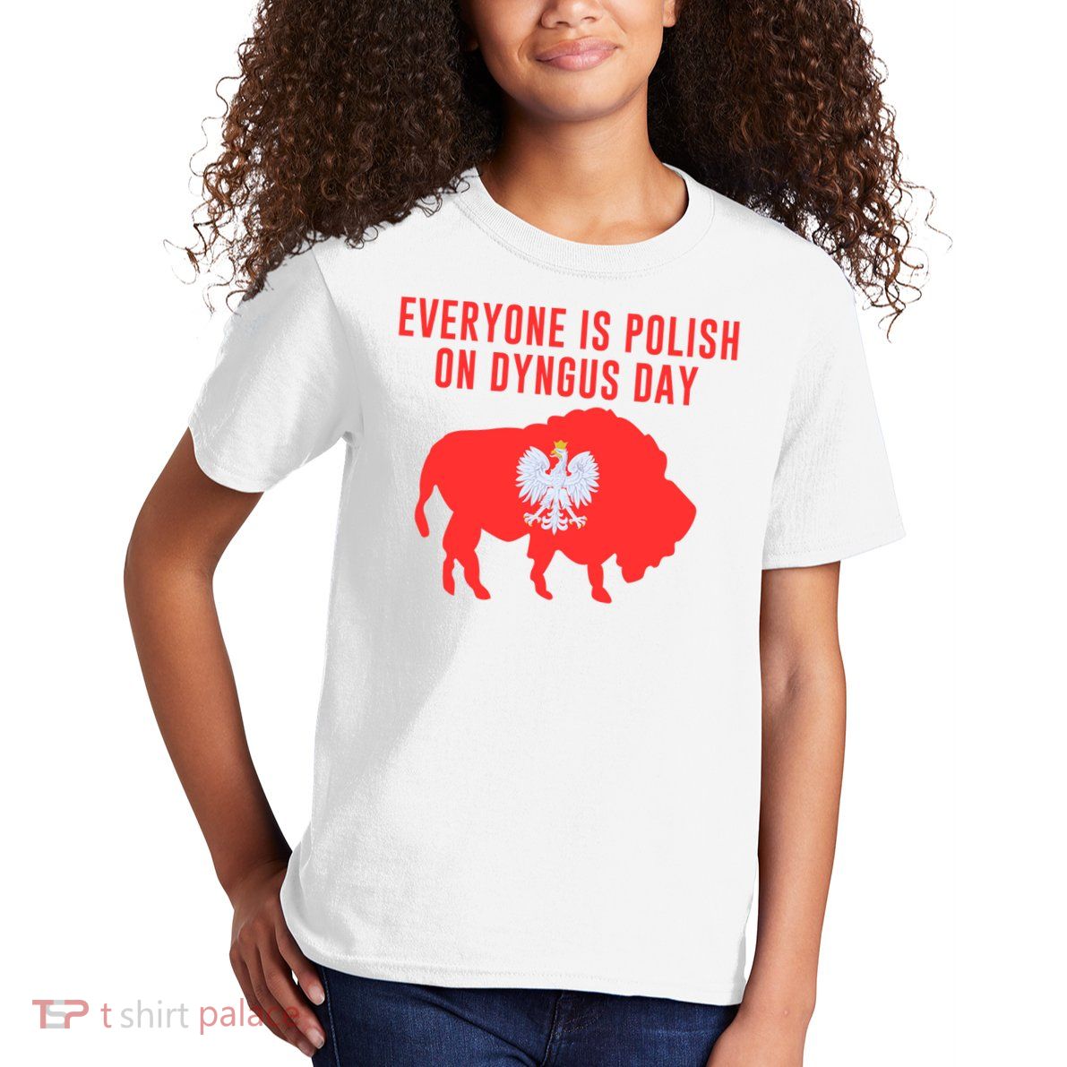 Happy Dyngus Day Polish Eagle Polish-American Polska White Eagle Polish Heritage Kids T-Shirt