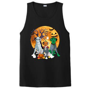 Halloween Dalmatian Dog Zombie Jack O Lantern Pumpkin Gift PosiCharge Competitor Tank