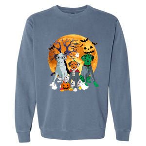 Halloween Dalmatian Dog Zombie Jack O Lantern Pumpkin Gift Garment-Dyed Sweatshirt