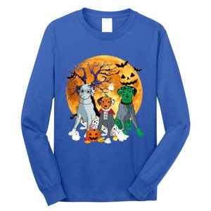 Halloween Dalmatian Dog Zombie Jack O Lantern Pumpkin Gift Long Sleeve Shirt