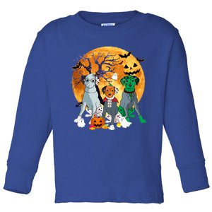 Halloween Dalmatian Dog Zombie Jack O Lantern Pumpkin Gift Toddler Long Sleeve Shirt