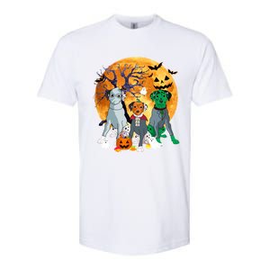 Halloween Dalmatian Dog Zombie Jack O Lantern Pumpkin Gift Softstyle CVC T-Shirt