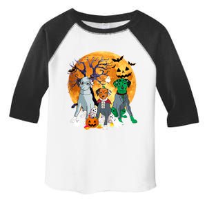 Halloween Dalmatian Dog Zombie Jack O Lantern Pumpkin Gift Toddler Fine Jersey T-Shirt