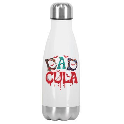 Halloween Dad Dracula Dadcula Gift Stainless Steel Insulated Water Bottle