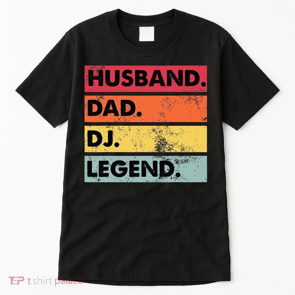 Husband Dad DJ Legend Funny DJ Disc Jockey Music Player Tall T-Shirt