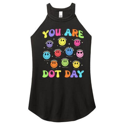 Happy Dot Day Teacher Smile Face Women’s Perfect Tri Rocker Tank