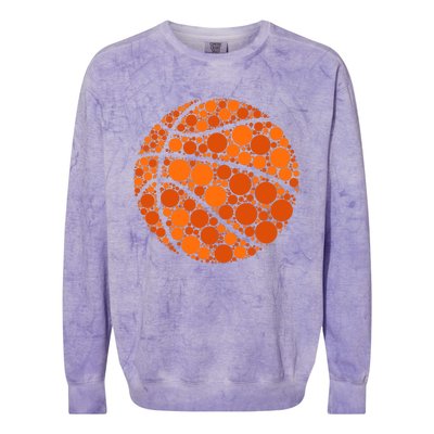 Happy Dot Day 2024 Polka Dot Basketball Lover Colorblast Crewneck Sweatshirt