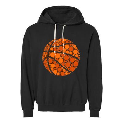 Happy Dot Day 2024 Polka Dot Basketball Lover Garment-Dyed Fleece Hoodie