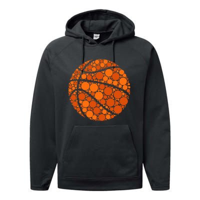 Happy Dot Day 2024 Polka Dot Basketball Lover Performance Fleece Hoodie