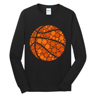 Happy Dot Day 2024 Polka Dot Basketball Lover Tall Long Sleeve T-Shirt