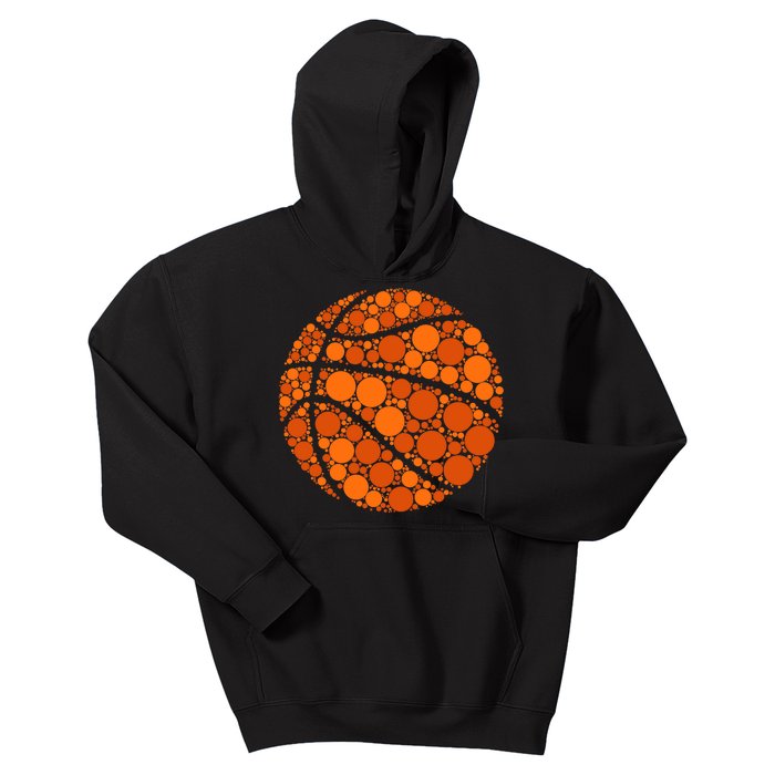 Happy Dot Day 2024 Polka Dot Basketball Lover Kids Hoodie