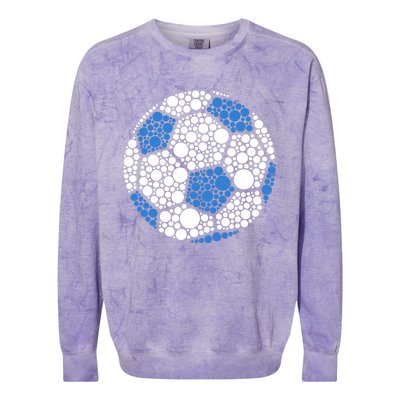 Happy Dot Day 2024 Polka Dot Soccer Ball Lover Colorblast Crewneck Sweatshirt