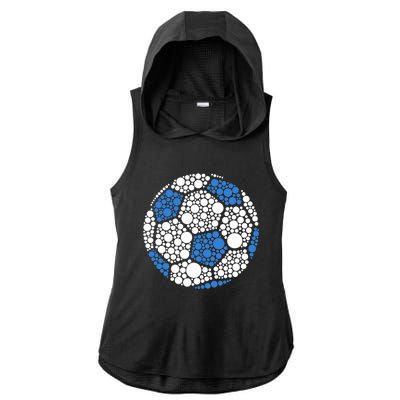 Happy Dot Day 2024 Polka Dot Soccer Ball Lover Ladies PosiCharge Tri-Blend Wicking Draft Hoodie Tank