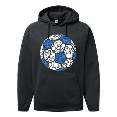 Happy Dot Day 2024 Polka Dot Soccer Ball Lover Performance Fleece Hoodie