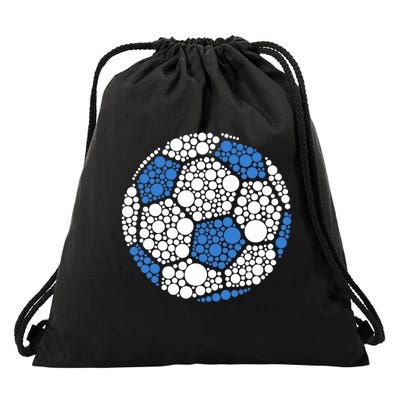 Happy Dot Day 2024 Polka Dot Soccer Ball Lover Drawstring Bag