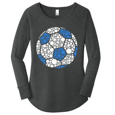 Happy Dot Day 2024 Polka Dot Soccer Ball Lover Women's Perfect Tri Tunic Long Sleeve Shirt