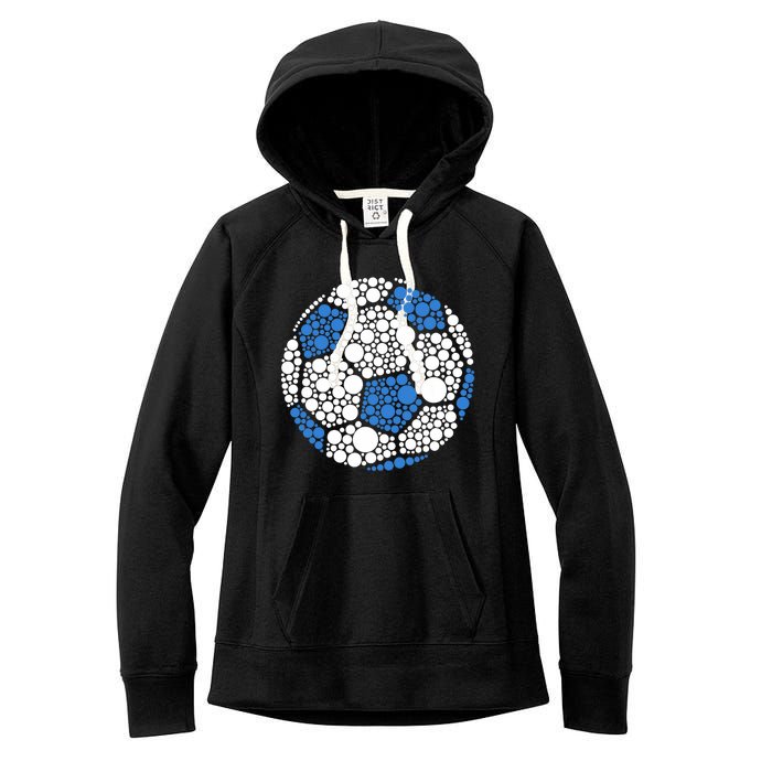 Happy Dot Day 2024 Polka Dot Soccer Ball Lover Women's Fleece Hoodie