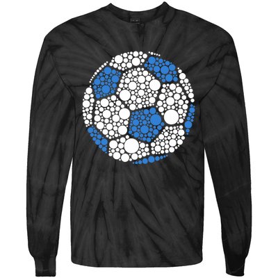 Happy Dot Day 2024 Polka Dot Soccer Ball Lover Tie-Dye Long Sleeve Shirt