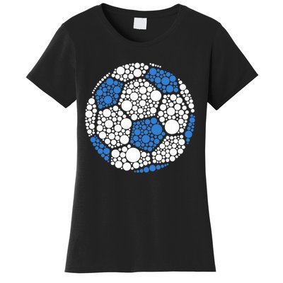 Happy Dot Day 2024 Polka Dot Soccer Ball Lover Women's T-Shirt