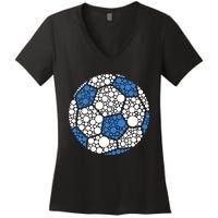 Happy Dot Day 2024 Polka Dot Soccer Ball Lover Women's V-Neck T-Shirt