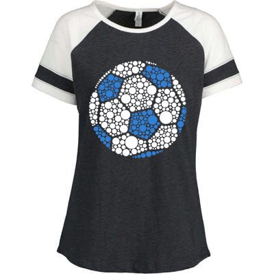 Happy Dot Day 2024 Polka Dot Soccer Ball Lover Enza Ladies Jersey Colorblock Tee