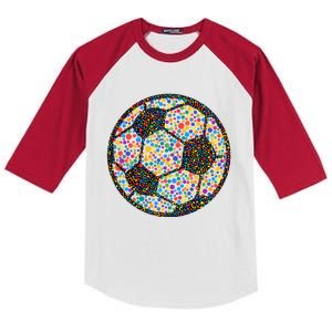 Happy Dot Day International Dot Day Polka Dot Soccer Futbol Ball Kids Colorblock Raglan Jersey