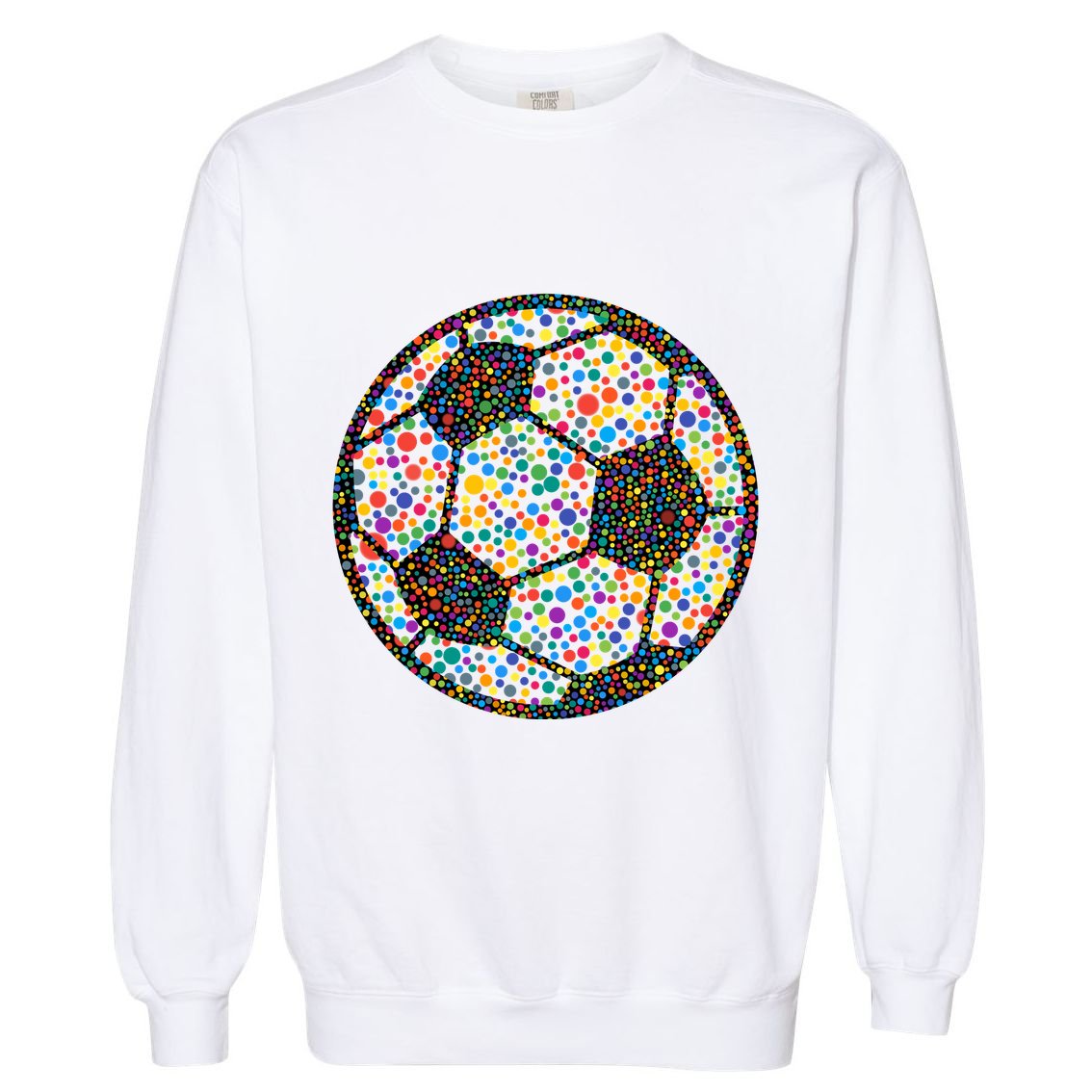 Happy Dot Day International Dot Day Polka Dot Soccer Futbol Ball Garment-Dyed Sweatshirt