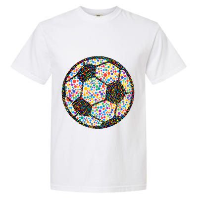 Happy Dot Day International Dot Day Polka Dot Soccer Futbol Ball Garment-Dyed Heavyweight T-Shirt
