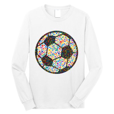 Happy Dot Day International Dot Day Polka Dot Soccer Futbol Ball Long Sleeve Shirt