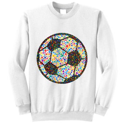 Happy Dot Day International Dot Day Polka Dot Soccer Futbol Ball Sweatshirt