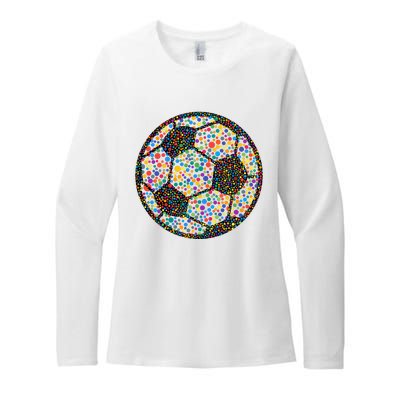 Happy Dot Day International Dot Day Polka Dot Soccer Futbol Ball Womens CVC Long Sleeve Shirt