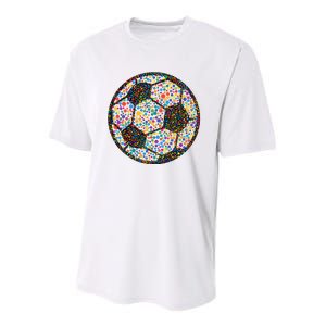 Happy Dot Day International Dot Day Polka Dot Soccer Futbol Ball Youth Performance Sprint T-Shirt