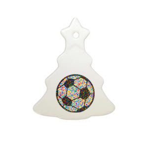 Happy Dot Day International Dot Day Polka Dot Soccer Futbol Ball Ceramic Tree Ornament