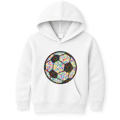 Happy Dot Day International Dot Day Polka Dot Soccer Futbol Ball Kids Hoodie