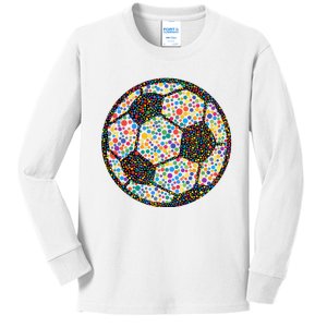 Happy Dot Day International Dot Day Polka Dot Soccer Futbol Ball Kids Long Sleeve Shirt