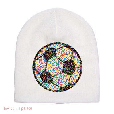 Happy Dot Day International Dot Day Polka Dot Soccer Futbol Ball Short Acrylic Beanie