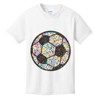 Happy Dot Day International Dot Day Polka Dot Soccer Futbol Ball Kids T-Shirt