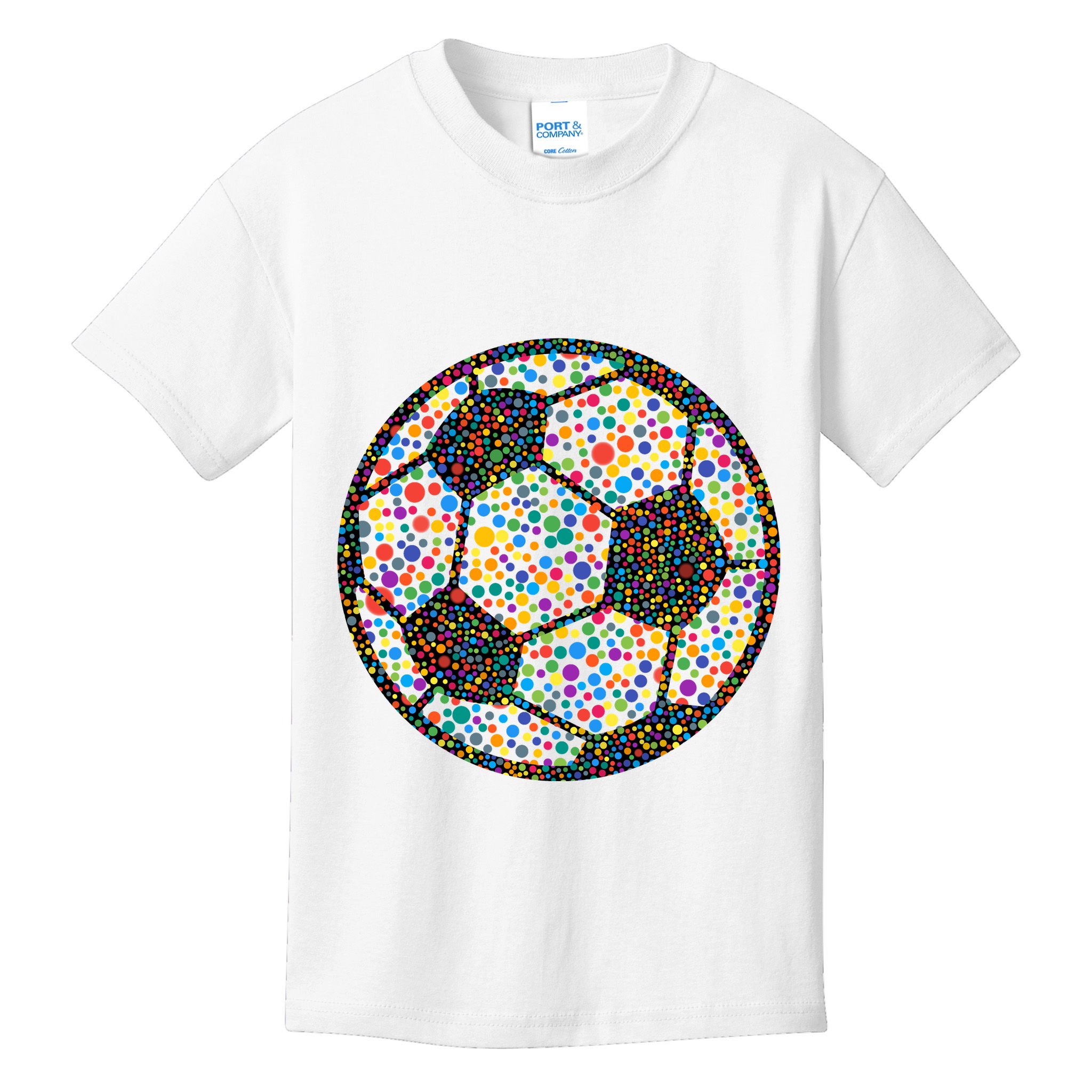 Happy Dot Day International Dot Day Polka Dot Soccer Futbol Ball Kids T-Shirt