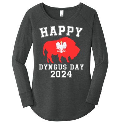 Happy Dyngus Day 2024 Dyngus Day Polish American Polska White Eagle Polish Eagle Women's Perfect Tri Tunic Long Sleeve Shirt