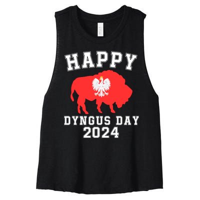 Happy Dyngus Day 2024 Dyngus Day Polish American Polska White Eagle Polish Eagle Women's Racerback Cropped Tank